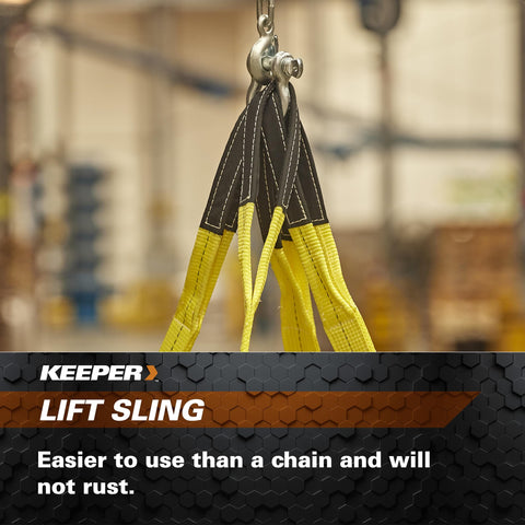 10 Foot By 3 Inch Lift Sling 2 Ply With Black Wear Guard Ends, 8800 Lbs Vertical Capacity in industrial setting