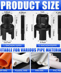 Lanties 2 Pcs Pipe Threader Kit For Fast Diy Plumbing Repairs And Irrigation Setups showing sizes and compatibility with various pipe materials.