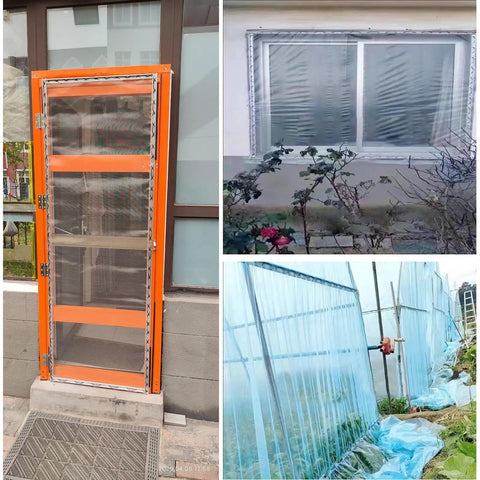 Beefed Up Heavy Duty Greenhouse Wiggle Wire And Lock Channel Kit With Rustproof Aluminum Track And PVC Coated Spring Wire For Door Window Roof Insulation And Cover Attachments