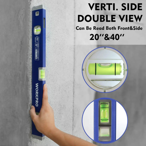 Deadeye 3 Piece Spirit Level Set With 12 Inch 20 Inch And 40 Inch Aluminum Bars Magnetic Torpedo Gauge Quick Read Vials Sweet Stability And Rugged Shop Bag For Contractors Who Want It Done Right