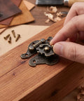 Old School Retro Decorative Jewelry Box Hasp Latch With Screws Zinc Alloy Antique Small Box Clasp Hardware installation