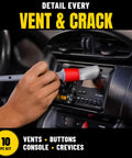 Detailing brush cleaning car dashboard from All In One Interior Car Cleaning Kit With Storage Bag
