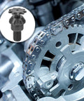 Heavy Hitter Iron Motorcycle Transmission Gear Reduction Unit For Mini Bikes Atv And Hot Rods with gear chain and screw detail