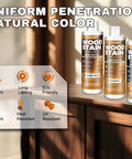 Three bottles of Superior Water Based Walnut Wood Stain With Snappy Matte Finish on a wooden table in a well-lit setting.