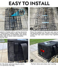 Easy install steps for Rear Bike Basket With Removable Insulated Liner Ride Ready Rainproof Cover Cargo Net Quick Release