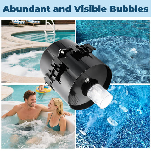 2 HP 240V Spa Blower Replacement for Air Supply Quiet Shock Absorbing Easy Installation for Pool Hot Tub and Spa Plumbing