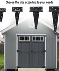 6 Inch T Strap Gate Hinges Tough As Nails Heavy Duty Barn Door Hardware For Shed Fence Yard Gate Black Powder Coated Iron