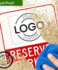 No Parking Sign For Business, Custom Reserved Parking Sign 10 By 14 Inches, Rust Free Aluminum being cleaned of dust
