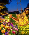 Solar Watering Can Butterfly Lantern With Hook Metal Outdoor Garden Light Waterproof IP65 Hanging Decor For Yard Patio Lawn