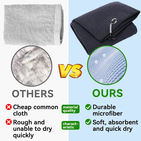 Comparison of cheap common towel and Golf Towel And Club Brush Set With Clip 16x24 Microfiber Towels Two Black Towels Plus Retractable Zip Line Brush And Heavy Duty Divot Tool For On Course Club Cleaning Kit