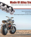 Jackshaft Chain Kit With 42 Link And 90 Link Standard Roller Chains And Chain Breaker Fits Mini Bikes Like CT200U EX displayed on sandy beach