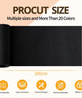 Heavy Duty Self Adhesive Fabric Repair Tape For Couch And Jeans 4 By 80 Inch Black No Sew Patch Kit, 200cm x 10cm roll.