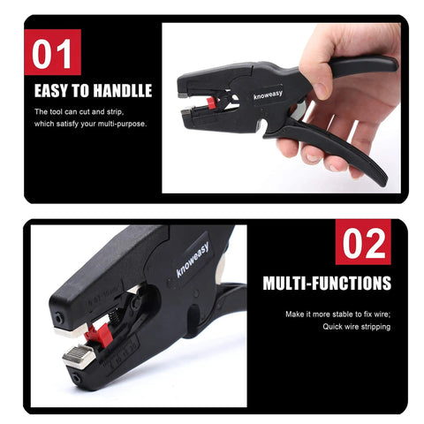 Close-up of 2 In 1 Wire Stripping Tool With Cutter For Electronics And Automotive Wiring, designed for easy handling and multi-functions