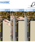 Installation steps for Beige Privacy Fence Screen With Grommets 8 Foot By 50 Foot Outdoor Windscreen For Backyard And Patio UV Blocking Shield Heavy Duty Durable Fence Covering Zip Ties Included