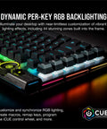 Ultimate Optical Mechanical Gaming Keyboard Blazing Fast OPX Switches Smooth Typing Vibes Vivid Per Key RGB Lights Black with PBT caps.
