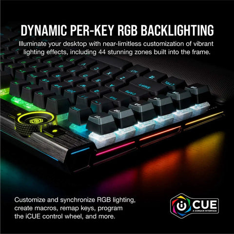 Ultimate Optical Mechanical Gaming Keyboard Blazing Fast OPX Switches Smooth Typing Vibes Vivid Per Key RGB Lights Black with PBT caps.