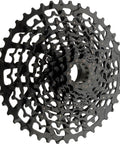 GX XG-1150 11 Speed Cassette 10-42T Black For XD Driver Body With Full Pin Cogs wide gear range and open design viewed from the side