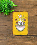 Vintage Angry Ramen Cartoon Metal Sign Wall Art 8x12 Inch Tin Sign Poster For Home Office Garage Room Decor Totally Rad Retro Kitchen Wall Decor With Pre Drilled Holes For Easy Mounting Indoor Use.