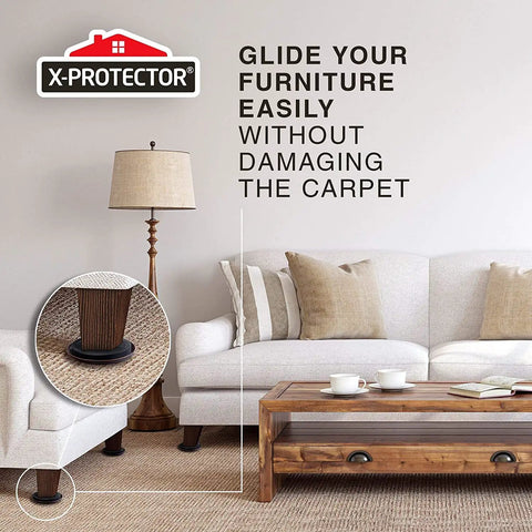 Heavy Duty Furniture Sliders for Carpet, 8 Pack, Move Heavy Furniture Like a Breeze Without Scratching Floors, Reusable Furniture Movers Pads for Carpets, Four And Three Quarters Inch Sliders, Perfect for Home, Apartment, or Office Moves