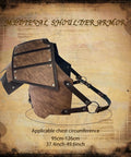 Mens Leather Medieval Pauldron Armor Set 8 Piece Viking Knight LARP Ren Faire Cosplay Shoulder Armor With Belt Tassets Bracers