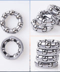 Beefy One Inch Bicycle Ball Bearings Set For Front And Rear Hubs With Seven Steel Balls In A Fixed Cage Inner Diameter Zero Point Fifty Five Inches Ball Diameter One Quarter Inch Durable Steel Retainer Fits 4 10 20 Pack