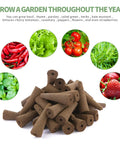 100 Pack Grow Sponges And Seed Pods Replacement For AeroGarden Mold Free Root Growth Sponges Kit displayed with vegetables and herbs
