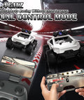 Dual control mode with two All Terrain RC Car With 720P FPV Camera And Remote Control, 1:28 Scale, on a racing track