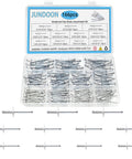 Aluminum Blind Rivet Kit With 166 Pieces In 11 Sizes From 1/8 Inch To 3/16 Inch, open plastic box showing various rivet sizes for repairs.