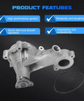 Engine Water Pump With Gasket Kit For 2011-2020 Ford F150 5.0L V8 And Mustang 5.0L 5.2L V8 silver metal housing and gasket visible.
