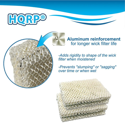 4 Pack Wick Humidifier Filters Replacement For Essick Air HDC12 Evaporative Humidifiers EA1407 HD1409 And Kenmore 32-14911 Compatible