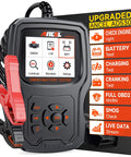 2-In-1 OBD2 Scanner And Battery Tester For Quick Engine Light Diagnosis And Battery Health Check with screen and clamps