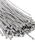 Heavy Duty 304 Stainless Steel Zip Ties 11.8 Inches Metal Cable Ties built tough for securing cables and hoses.