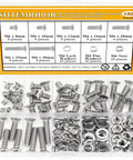 150 Piece M6 Countersunk Phillips Machine Screws Nuts Washers Set For 304 Stainless Steel Fully Threaded Assortment Kit