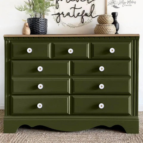 Slick Round Ceramic Cabinet Knobs With Antique Brass Base, Old School Drawer Pulls For Dressers And Closets, Chip Resistant White Glaze, 2 Pack Deal That Genuinely Flips Your Room Vibe Now on green dresser.