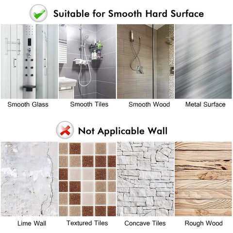 Sturdy Stainless Steel Shower Head Holder With 360 Degree Spin Adhesive Wall Mount Bracket suitable for smooth surfaces.