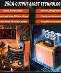 Dual Voltage Arc Welder For 110V Or 220V, 250 Amp Portable IGBT Inverter Welder For Home DIY Projects with digital display