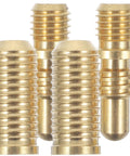 Heavy Duty Copper Billiard Cue Joint Screws 2 Sets Built Like A Tank Pool Extension Connectors close-up view of brass construction