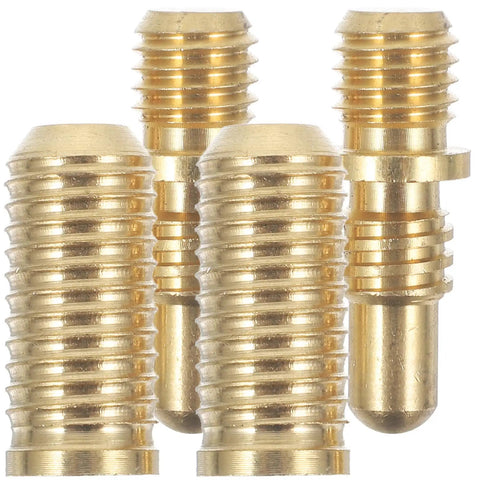 Heavy Duty Copper Billiard Cue Joint Screws 2 Sets Built Like A Tank Pool Extension Connectors close-up view of brass construction