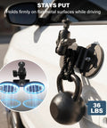 Heavy Duty Magnetic Car Mount For Insta360 And Action Cam With N52 Magnet Quick Release Base mounted on metal surface with a 36 lbs weight.