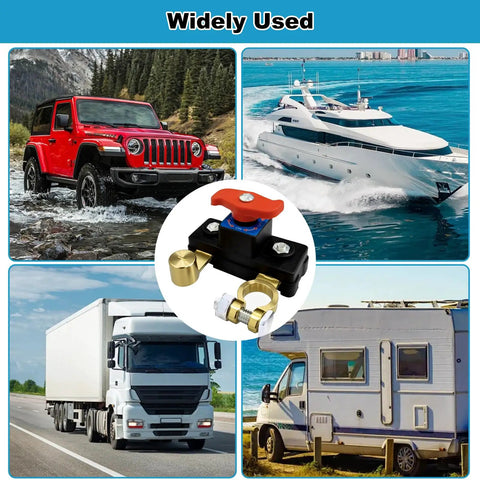 Car Battery Power Cutoff Switch Breaker With Pure Copper High Conductivity for car, truck, boat, RV, marine use