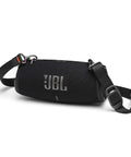 Rugged Outdoor Ready Portable Bluetooth Speaker With Sick Bass And Massive Sound, IP67 Waterproof, featuring strap, side view