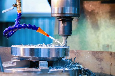 LubriSmooth Drilling And Tapping Coolant, Premium Concentrated Semisynthetic Water Soluble Fluid For Heavy Duty Metalworking in use