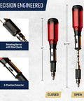 9.75 Inch Yankee Screwdriver Hand Drill Pin Vise With 7 Double Sided Bits Rotating Barrel Hex Chuck And 3 Position Lock