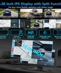 Display of Wireless CarPlay Dash Cam Tablet 10.26 Inch With 4K Front Cam And 1080P Rear View Backup Cam Bluetooth 5.0 FM