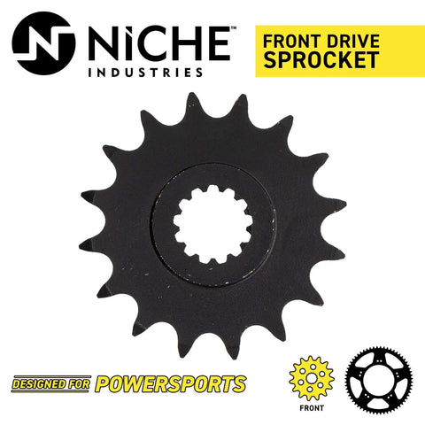 Drive Sprocket Chain Combo For Yamaha FZ6 Fazer S2 16T Front steel sprocket close-up