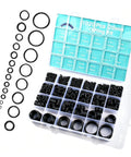 1020-Piece O Ring Kit With Case And Labels For Auto Plumbing And Air Gas Sealing, All In One 20 Metric Sizes From 1mm To 25mm ID, Multiple Thicknesses Including 1mm, 2mm, 2.4mm, 2.5mm, 3mm, Nitrile Rubber, Fuel And Oil Resistant, High Temp. black O-rings in labeled case