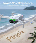 Lightweight Foldable Drone With EIS 4K Camera And GPS 5 Inch Screen On Controller 70 Minute Flight Time flying over beach