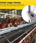 Heavy Duty Fence Pliers With 600 Wire Cage Clips securing chicken enclosure, easy install for poultry pens, non-slip handle.