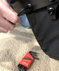 SAE Hex Key Set In Inch Sizes From.050 To 1/4, 11 Pc Short Series Allen Wrenches in use on machinery with red holder visible
