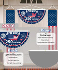 250th Anniversary All American Flag One Point Five By Three Feet Two Ply Polyester Outdoor Flag For Wall Porch Fence Front Door Decor 1776 To 2026 Celebration Patriotic Banner For Indoor And Outdoor Use